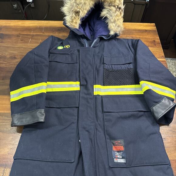 Actionwear Nomex Arctic Survival Parka Coat Removable Fur Collar XXS FR Jacket